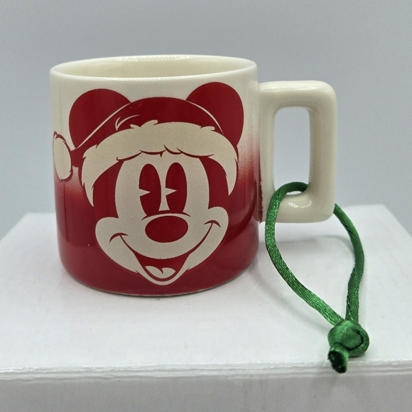 Starbucks Disney Mickey Face Coffee Mug Cup Ornament Red - Picture 3 of 7
